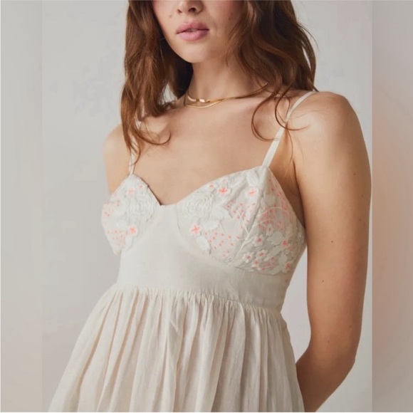 Nwot Free People Bed of Roses Babydoll Slip - Picture 3 of 5